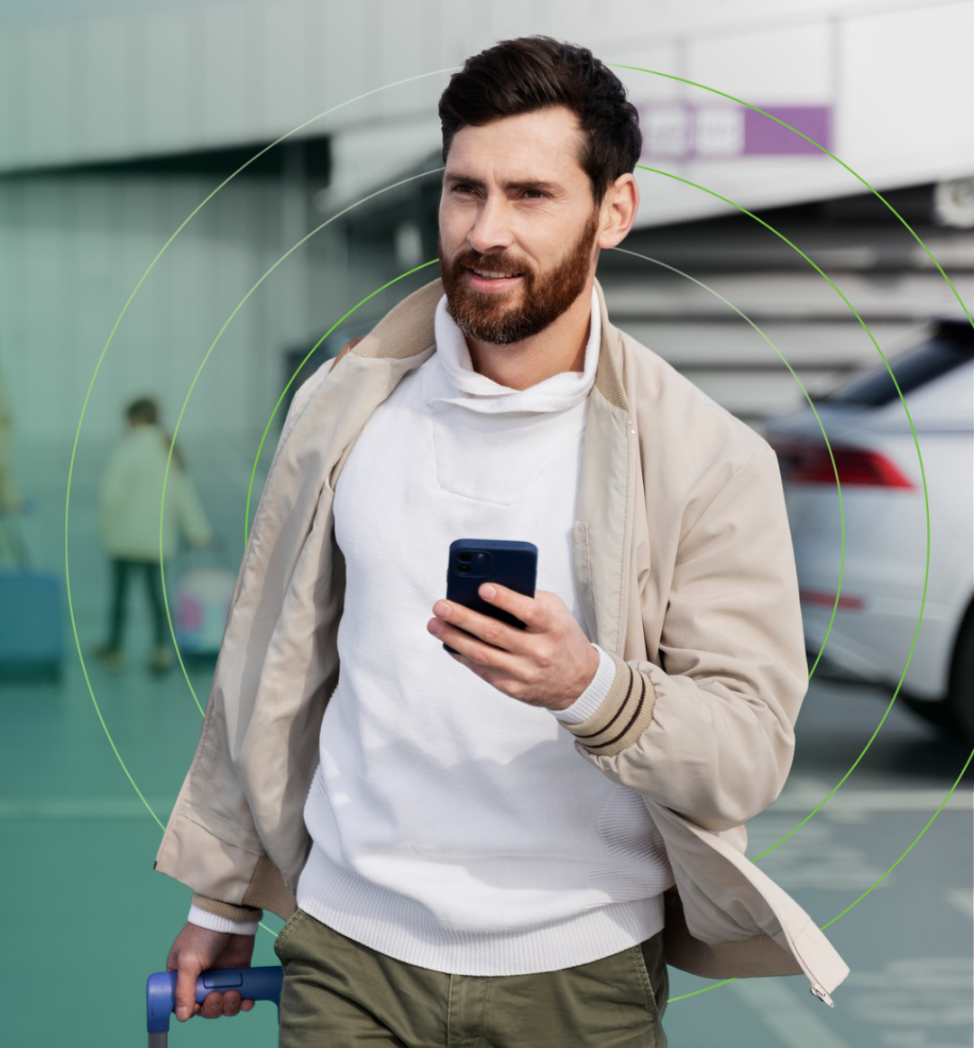 Hero Man with Phone Hero Man with Phone